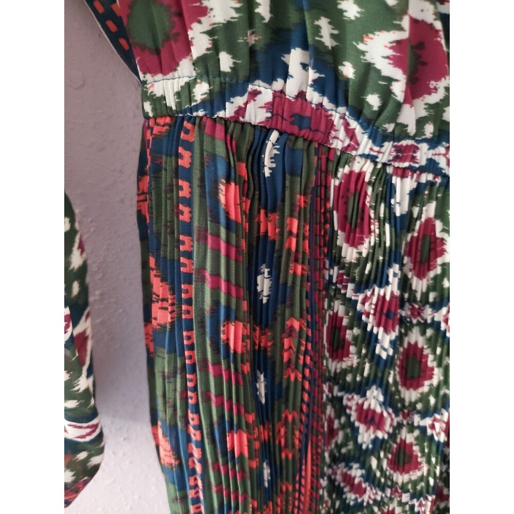 Jade Melody Tam Mixed Print Boho Preppy Mid Length Dress Size Small Vtg Style - Picture 6 of 12
